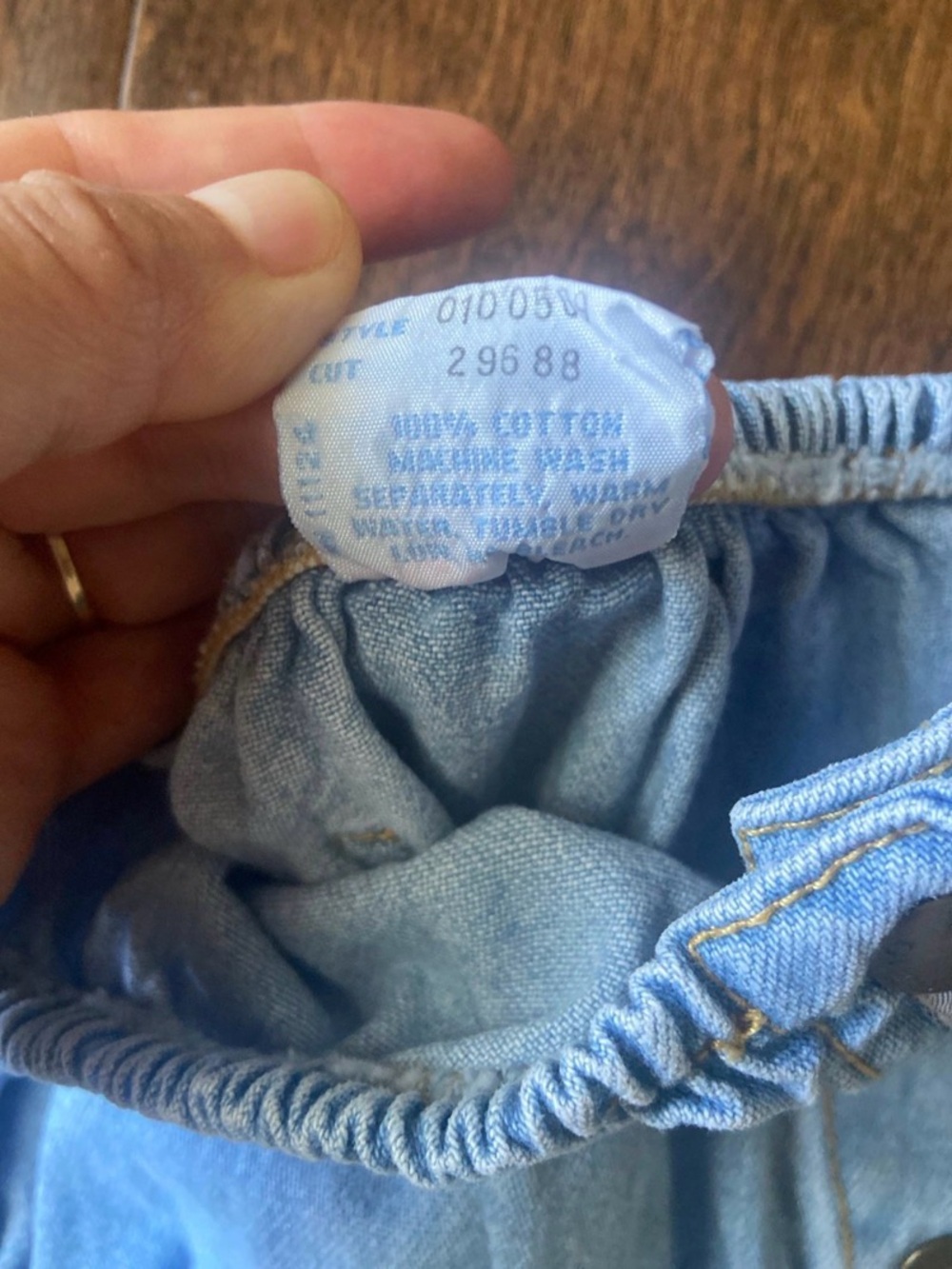 Vintage VTG Guess denim bloomers SZ 6M light wash - Picture 4 of 5